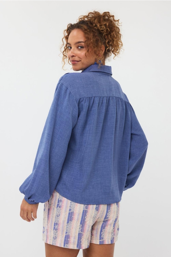 BLOUSE FENNA HSS2525 169 DENIM BLUE